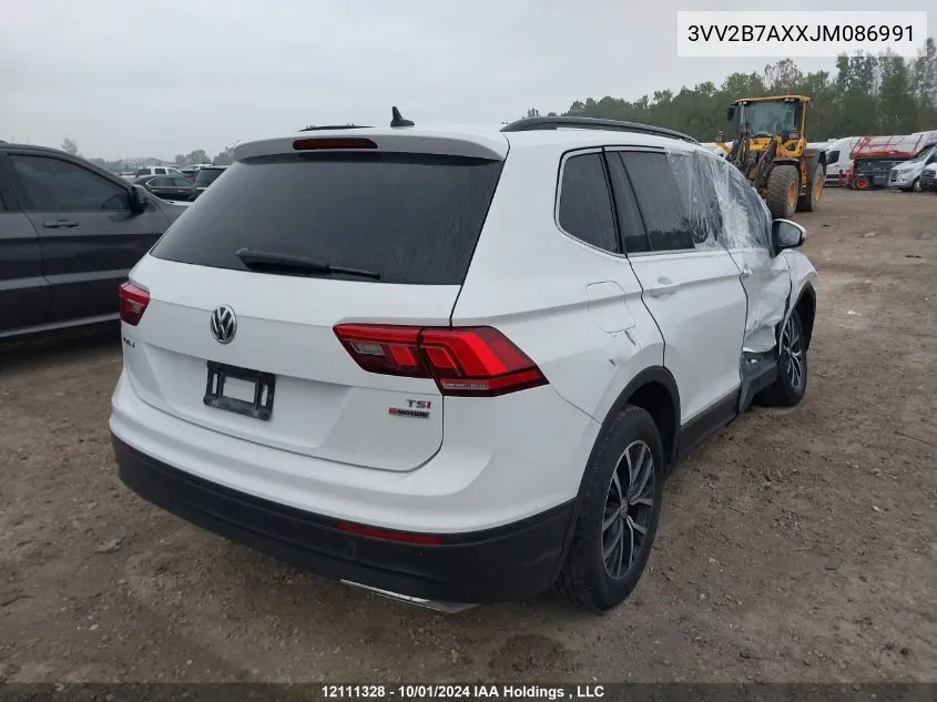 2018 Volkswagen Tiguan VIN: 3VV2B7AXXJM086991 Lot: 12111328