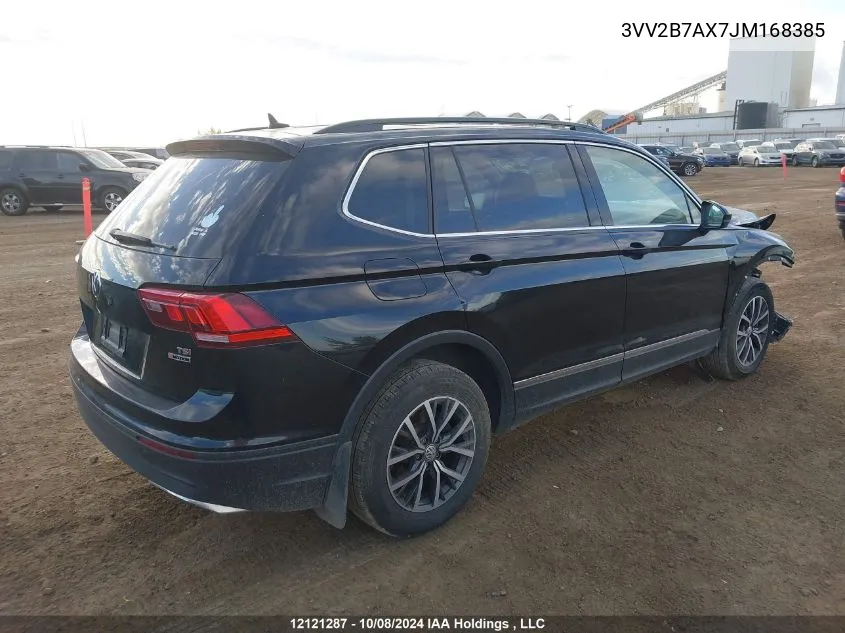 2018 Volkswagen Tiguan VIN: 3VV2B7AX7JM168385 Lot: 12121287