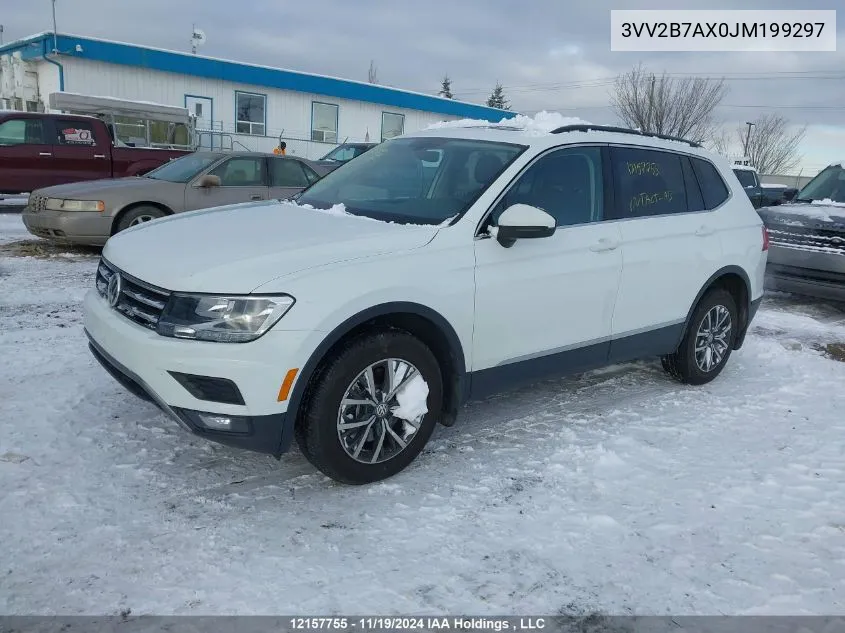 2018 Volkswagen Tiguan VIN: 3VV2B7AX0JM199297 Lot: 12157755