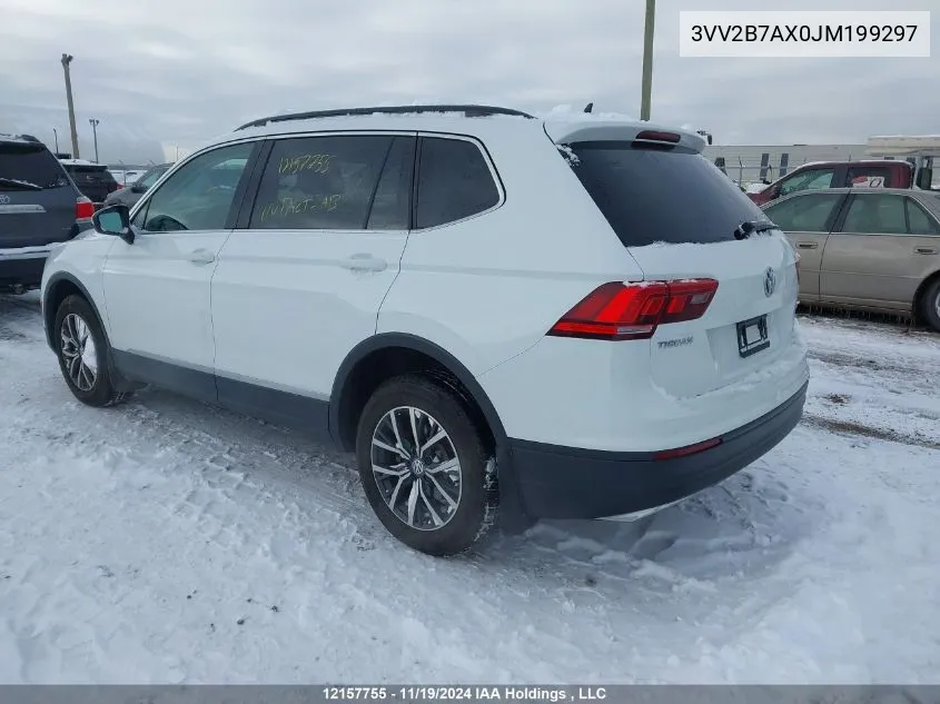 2018 Volkswagen Tiguan VIN: 3VV2B7AX0JM199297 Lot: 12157755