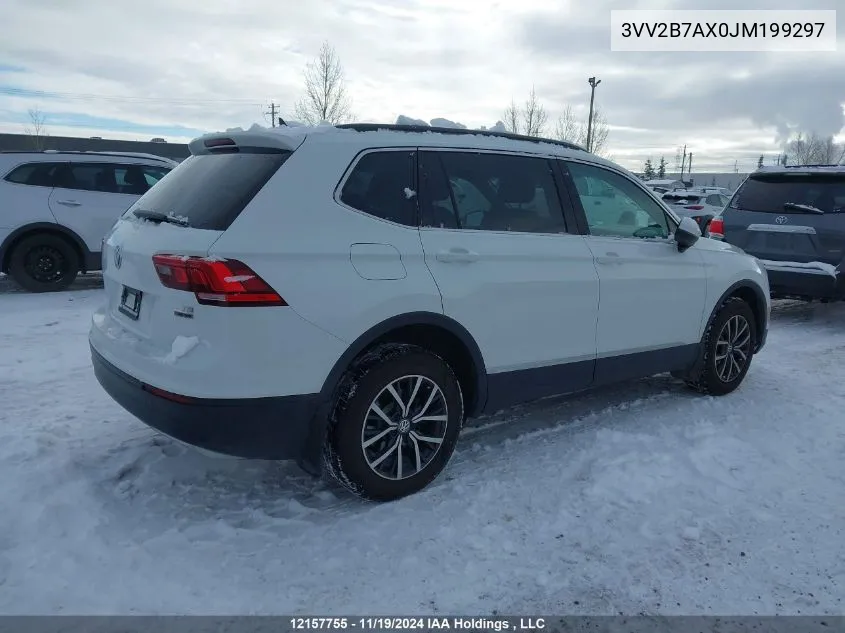 2018 Volkswagen Tiguan VIN: 3VV2B7AX0JM199297 Lot: 12157755