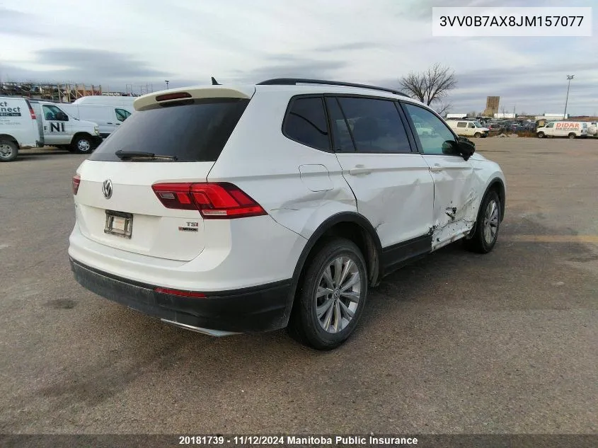 2018 Volkswagen Tiguan 2.0 Tsi VIN: 3VV0B7AX8JM157077 Lot: 20181739