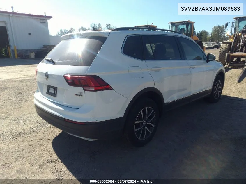 3VV2B7AX3JM089683 2018 Volkswagen Tiguan 2.0T Se/2.0T Sel