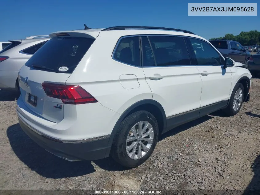 2018 Volkswagen Tiguan VIN: 3VV2B7AX3JM095628 Lot: 39611306