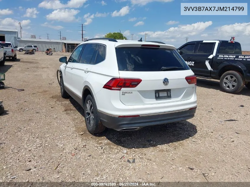 2018 Volkswagen Tiguan 2.0T Se/2.0T Sel VIN: 3VV3B7AX7JM214799 Lot: 39762599