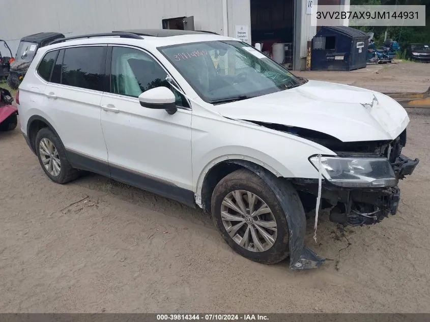 2018 Volkswagen Tiguan 2.0T Se/2.0T Sel VIN: 3VV2B7AX9JM144931 Lot: 39814344