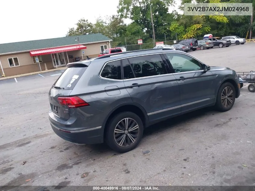 2018 Volkswagen Tiguan 2.0T Se/2.0T Sel VIN: 3VV2B7AX2JM024968 Lot: 40049916