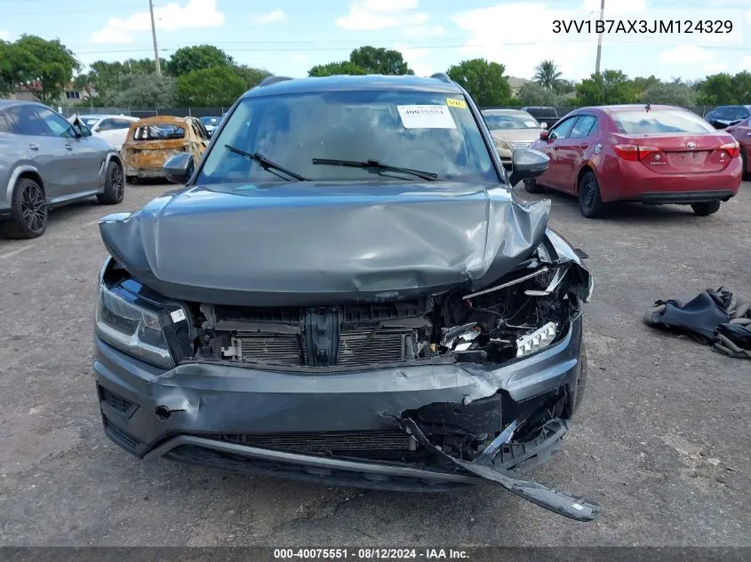 3VV1B7AX3JM124329 2018 Volkswagen Tiguan 2.0T S