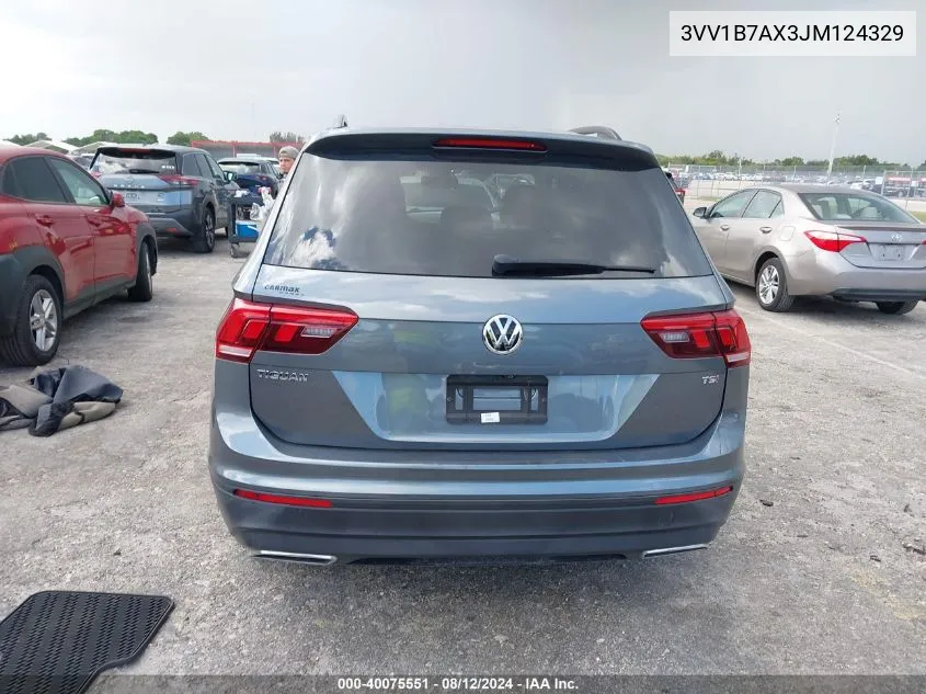 3VV1B7AX3JM124329 2018 Volkswagen Tiguan 2.0T S