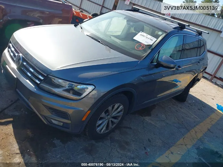 3VV3B7AX5JM005139 2018 Volkswagen Tiguan 2.0T Se/2.0T Sel