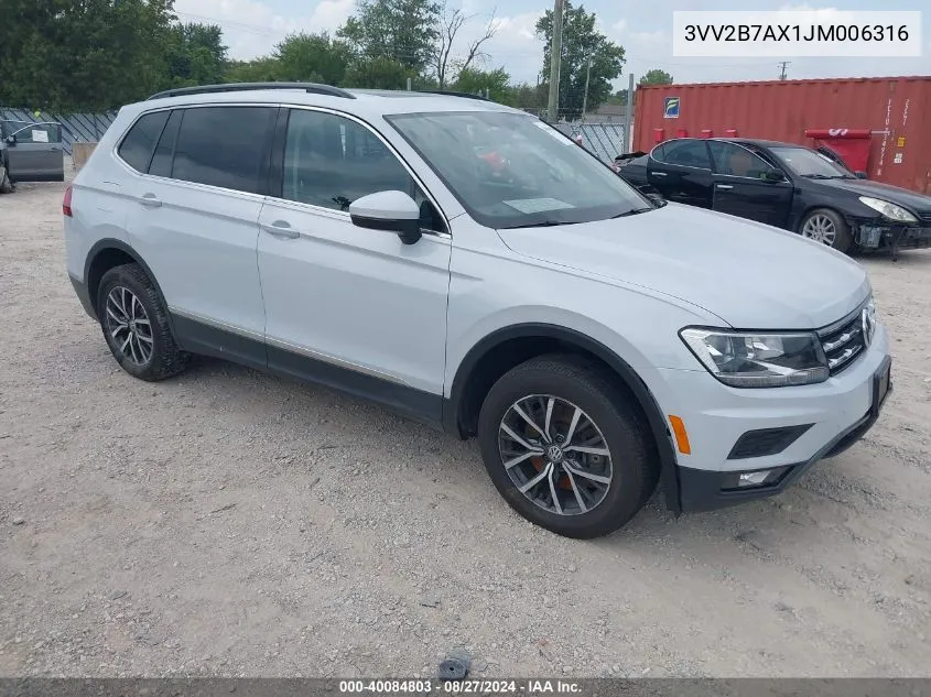 3VV2B7AX1JM006316 2018 Volkswagen Tiguan 2.0T Se/2.0T Sel