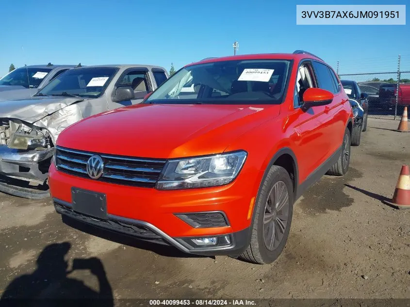 3VV3B7AX6JM091951 2018 Volkswagen Tiguan 2.0T Se/2.0T Sel