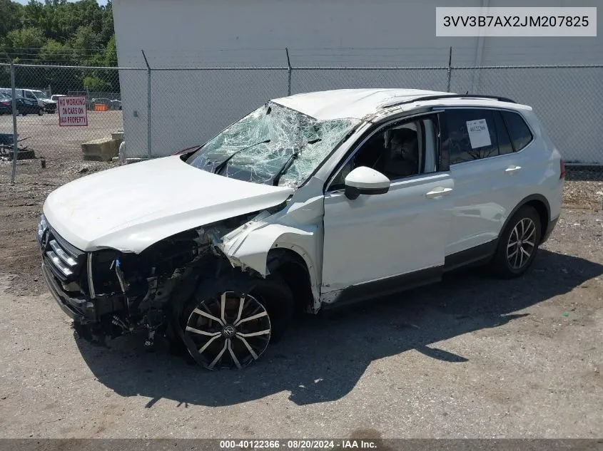 2018 Volkswagen Tiguan Se/Sel VIN: 3VV3B7AX2JM207825 Lot: 40122366