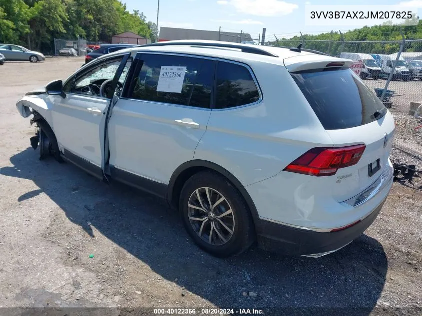 2018 Volkswagen Tiguan Se/Sel VIN: 3VV3B7AX2JM207825 Lot: 40122366