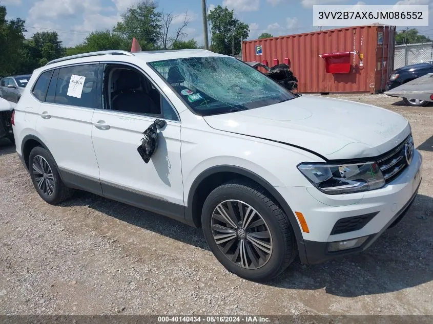 2018 Volkswagen Tiguan 2.0T Se/2.0T Sel VIN: 3VV2B7AX6JM086552 Lot: 40140434