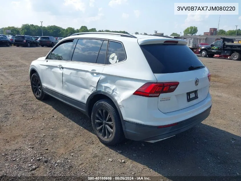 2018 Volkswagen Tiguan 2.0T S VIN: 3VV0B7AX7JM080220 Lot: 40185686