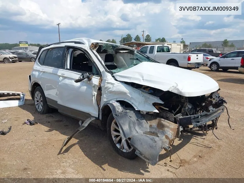 2018 Volkswagen Tiguan 2.0T S VIN: 3VV0B7AXXJM009349 Lot: 40194654