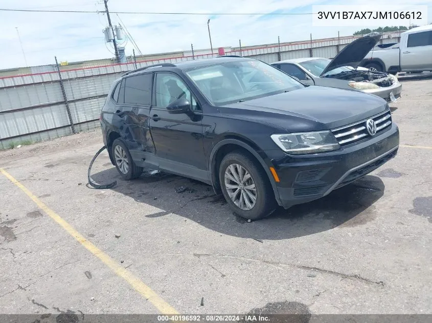 3VV1B7AX7JM106612 2018 Volkswagen Tiguan 2.0T S