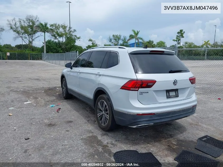 2018 Volkswagen Tiguan 2.0T Se/2.0T Sel VIN: 3VV3B7AX8JM047496 Lot: 40204932