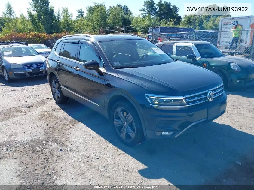 3VV4B7AX4JM193902 2018 Volkswagen Tiguan 2.0T Sel Premium