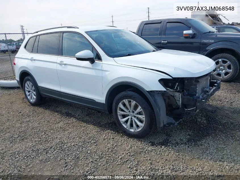 2018 Volkswagen Tiguan 2.0T S VIN: 3VV0B7AX3JM068548 Lot: 40256573