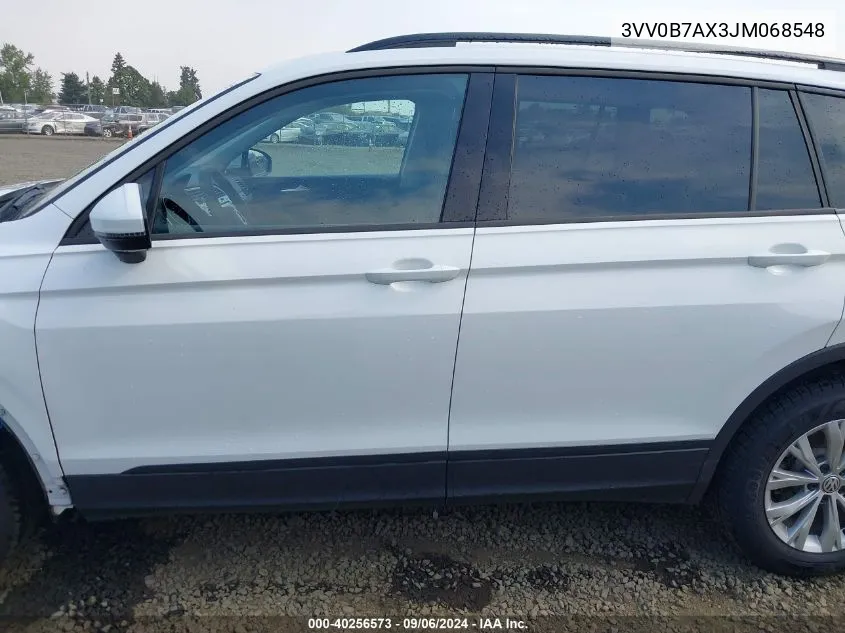 2018 Volkswagen Tiguan 2.0T S VIN: 3VV0B7AX3JM068548 Lot: 40256573