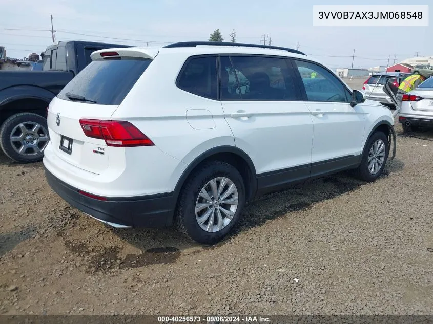 2018 Volkswagen Tiguan 2.0T S VIN: 3VV0B7AX3JM068548 Lot: 40256573