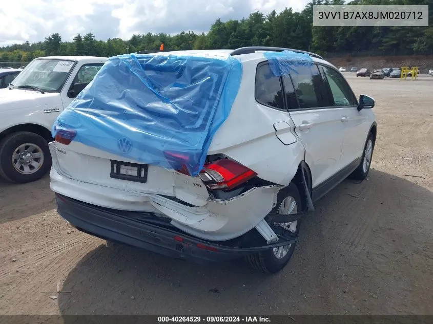 2018 Volkswagen Tiguan 2.0T S VIN: 3VV1B7AX8JM020712 Lot: 40264529