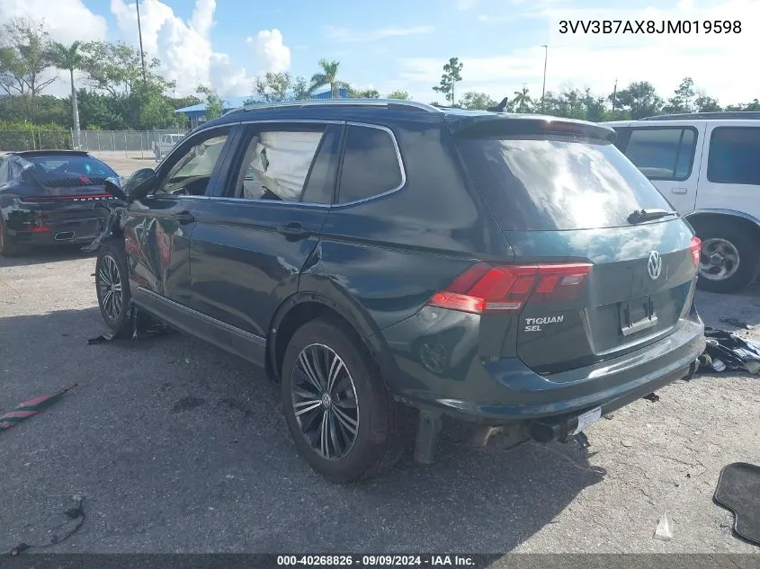 3VV3B7AX8JM019598 2018 Volkswagen Tiguan 2.0T Se/2.0T Sel