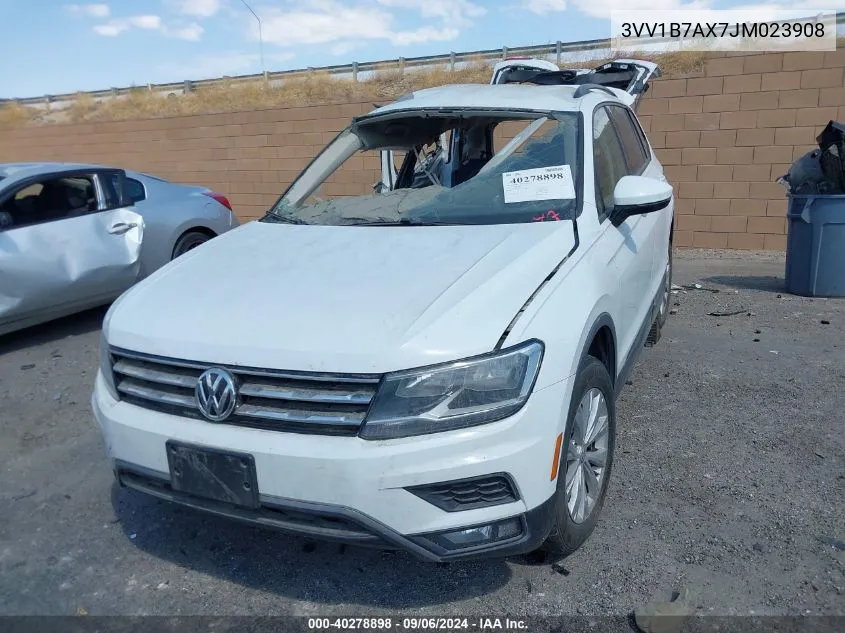 2018 Volkswagen Tiguan 2.0T S VIN: 3VV1B7AX7JM023908 Lot: 40278898