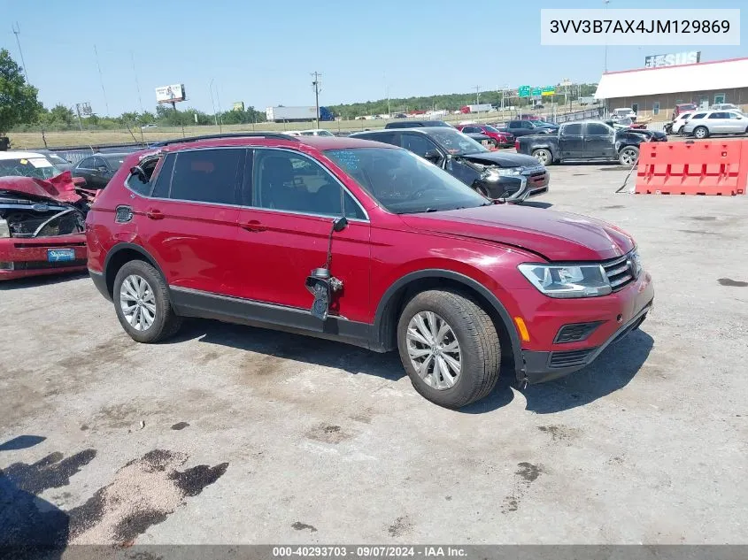 2018 Volkswagen Tiguan Se/Sel VIN: 3VV3B7AX4JM129869 Lot: 40293703