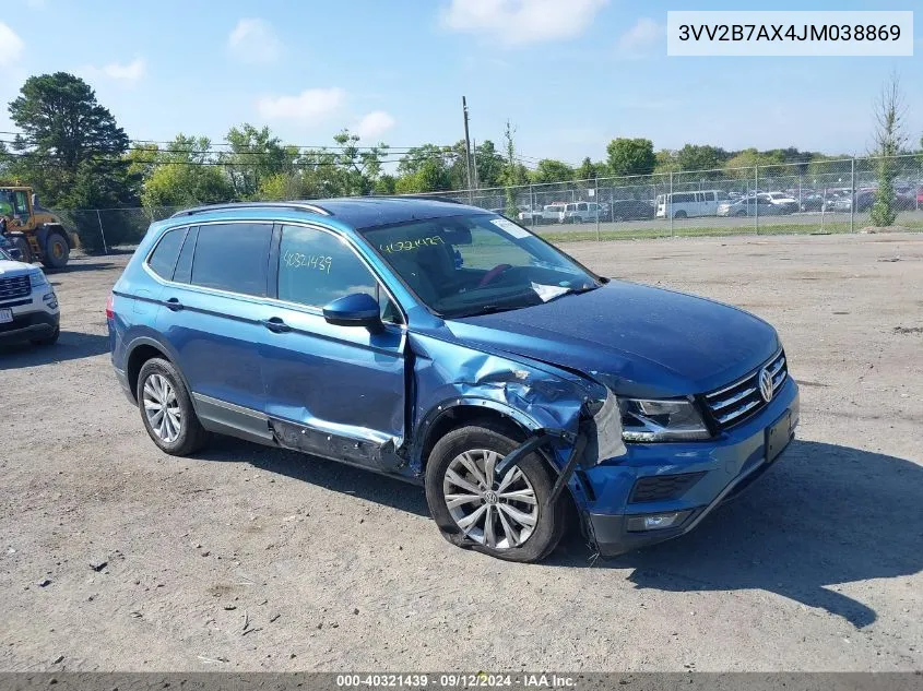 2018 Volkswagen Tiguan Se/Sel VIN: 3VV2B7AX4JM038869 Lot: 40321439