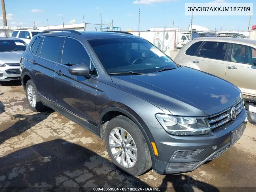 2018 Volkswagen Tiguan 2.0T Se/2.0T Sel VIN: 3VV3B7AXXJM187789 Lot: 40359504