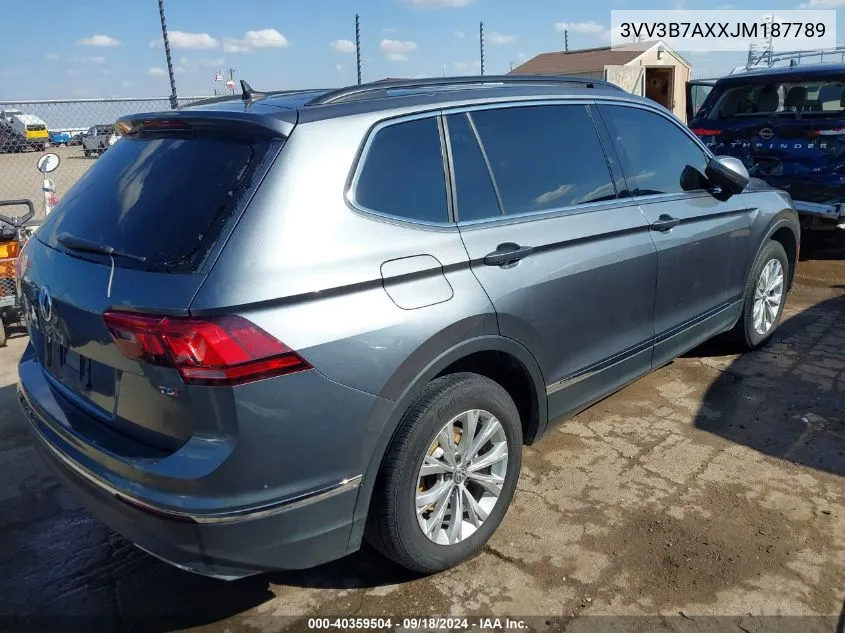 2018 Volkswagen Tiguan 2.0T Se/2.0T Sel VIN: 3VV3B7AXXJM187789 Lot: 40359504