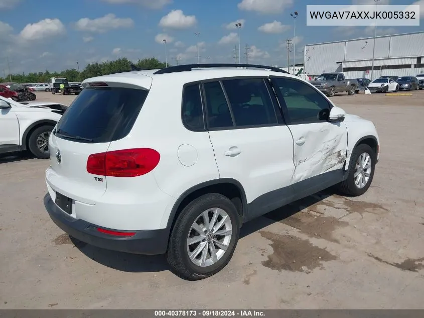 2018 Volkswagen Tiguan Limited 2.0T VIN: WVGAV7AXXJK005332 Lot: 40378173