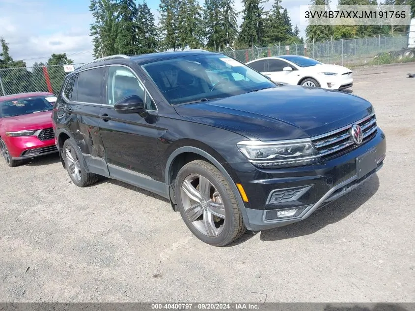 2018 Volkswagen Tiguan 2.0T Sel Premium VIN: 3VV4B7AXXJM191765 Lot: 40400797