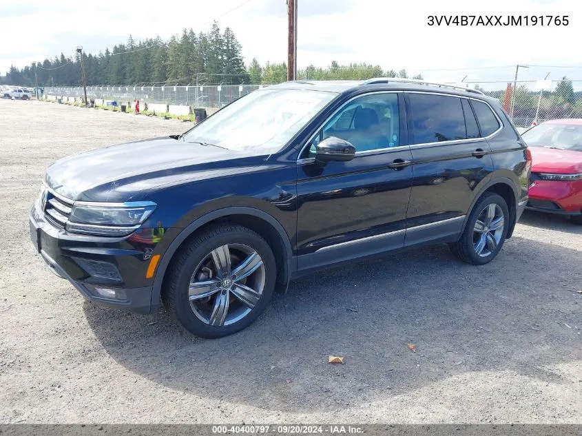 3VV4B7AXXJM191765 2018 Volkswagen Tiguan 2.0T Sel Premium