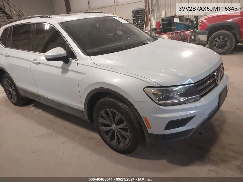 3VV2B7AX5JM115345 2018 Volkswagen Tiguan 2.0T Se/2.0T Sel