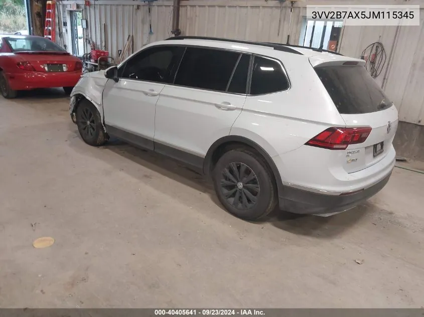 3VV2B7AX5JM115345 2018 Volkswagen Tiguan 2.0T Se/2.0T Sel