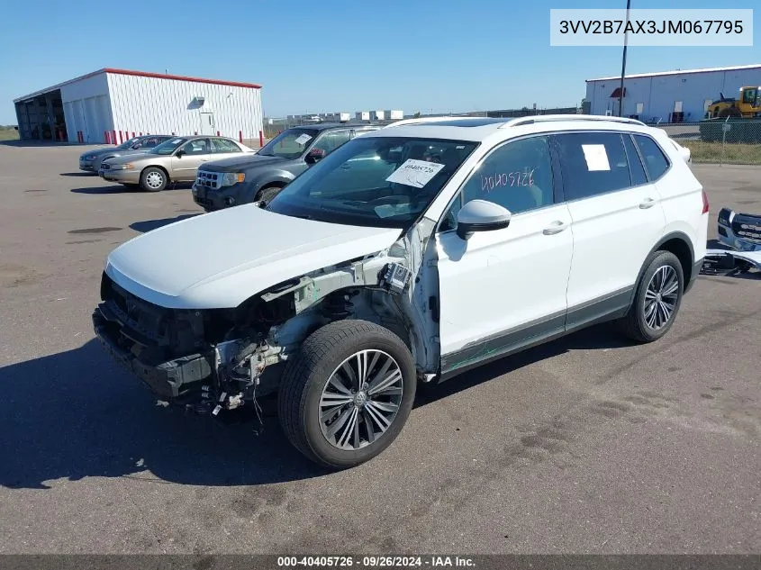 2018 Volkswagen Tiguan 2.0T Se/2.0T Sel VIN: 3VV2B7AX3JM067795 Lot: 40405726