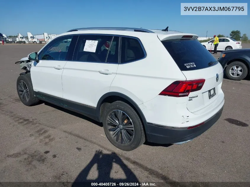 3VV2B7AX3JM067795 2018 Volkswagen Tiguan 2.0T Se/2.0T Sel