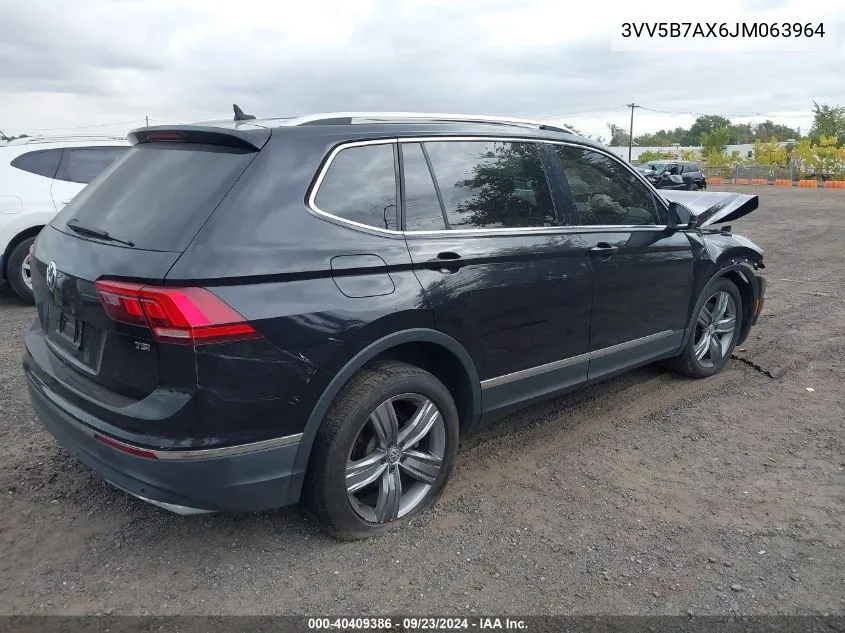 2018 Volkswagen Tiguan Sel Premium VIN: 3VV5B7AX6JM063964 Lot: 40409386