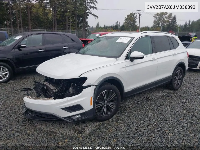 2018 Volkswagen Tiguan 2.0T Se/2.0T Sel VIN: 3VV2B7AX8JM038390 Lot: 40426137