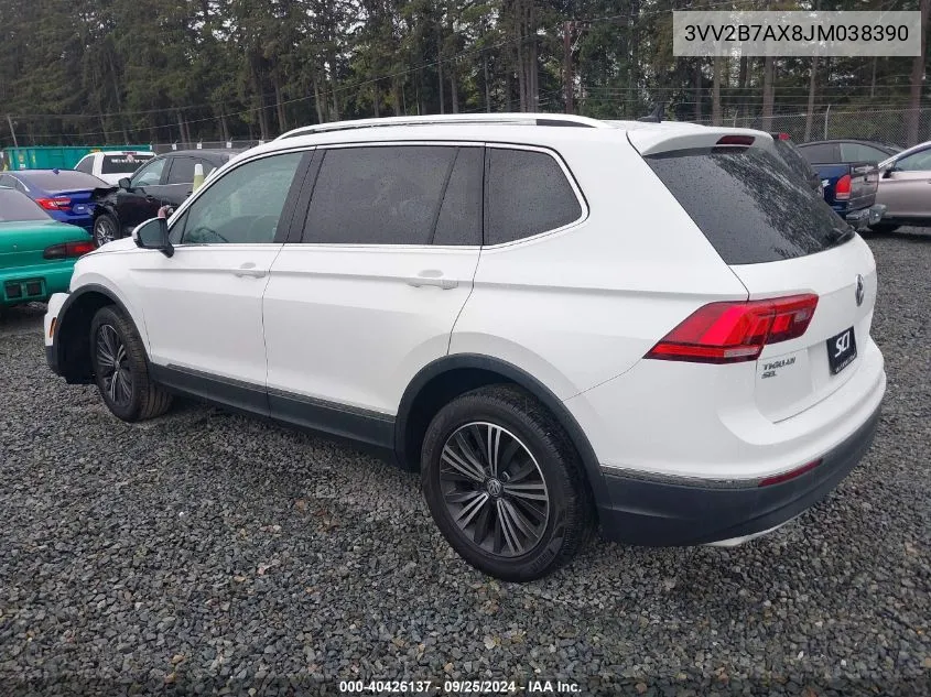 2018 Volkswagen Tiguan 2.0T Se/2.0T Sel VIN: 3VV2B7AX8JM038390 Lot: 40426137