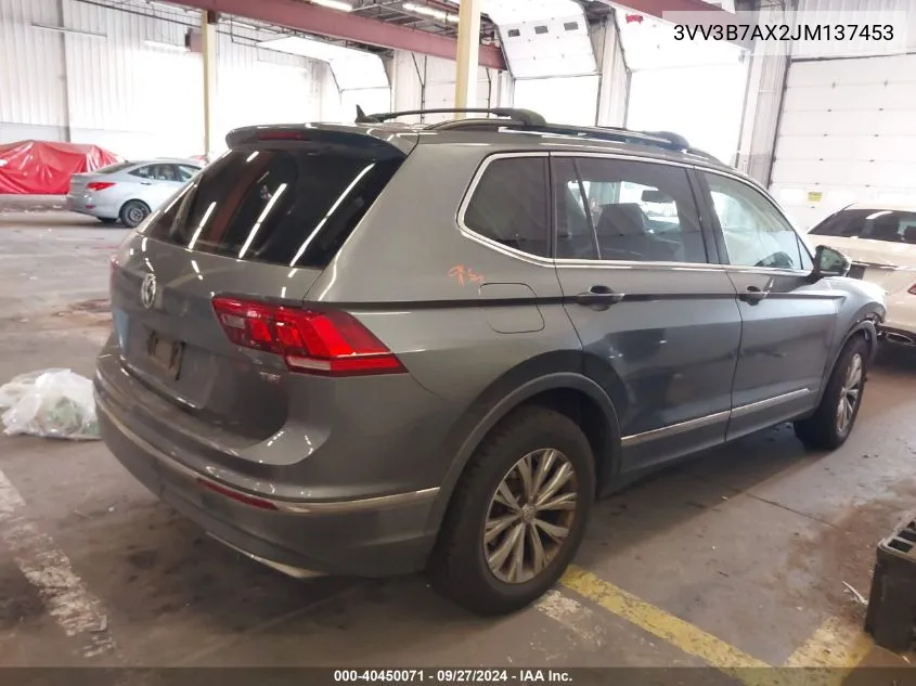 3VV3B7AX2JM137453 2018 Volkswagen Tiguan 2.0T Se/2.0T Sel