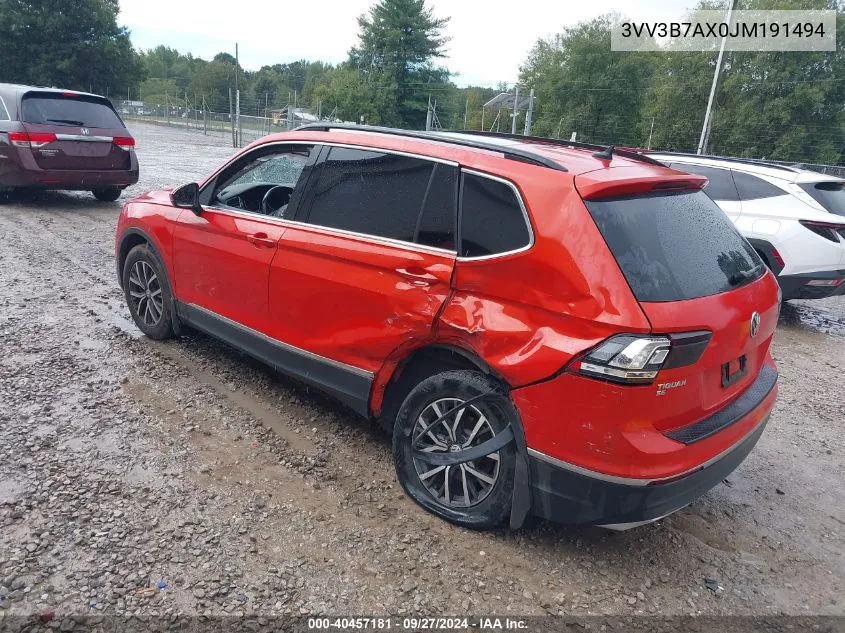 3VV3B7AX0JM191494 2018 Volkswagen Tiguan 2.0T Se/2.0T Sel