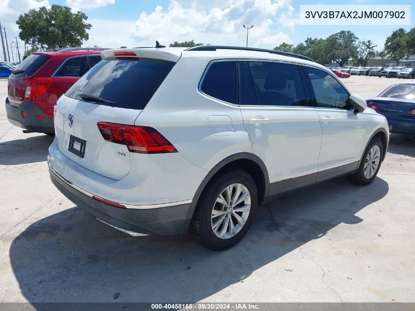 2018 Volkswagen Tiguan 2.0T Se/2.0T Sel VIN: 3VV3B7AX2JM007902 Lot: 40458165