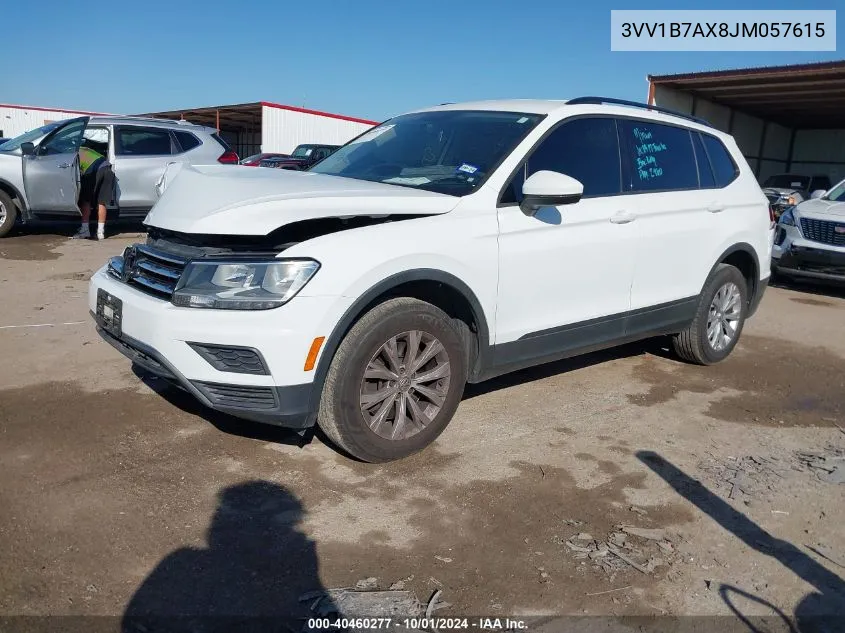 2018 Volkswagen Tiguan S VIN: 3VV1B7AX8JM057615 Lot: 40460277