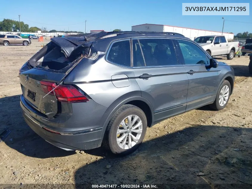 3VV3B7AX4JM171295 2018 Volkswagen Tiguan 2.0T Se/2.0T Sel