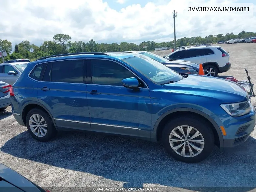 2018 Volkswagen Tiguan Se/Sel VIN: 3VV3B7AX6JM046881 Lot: 40472372